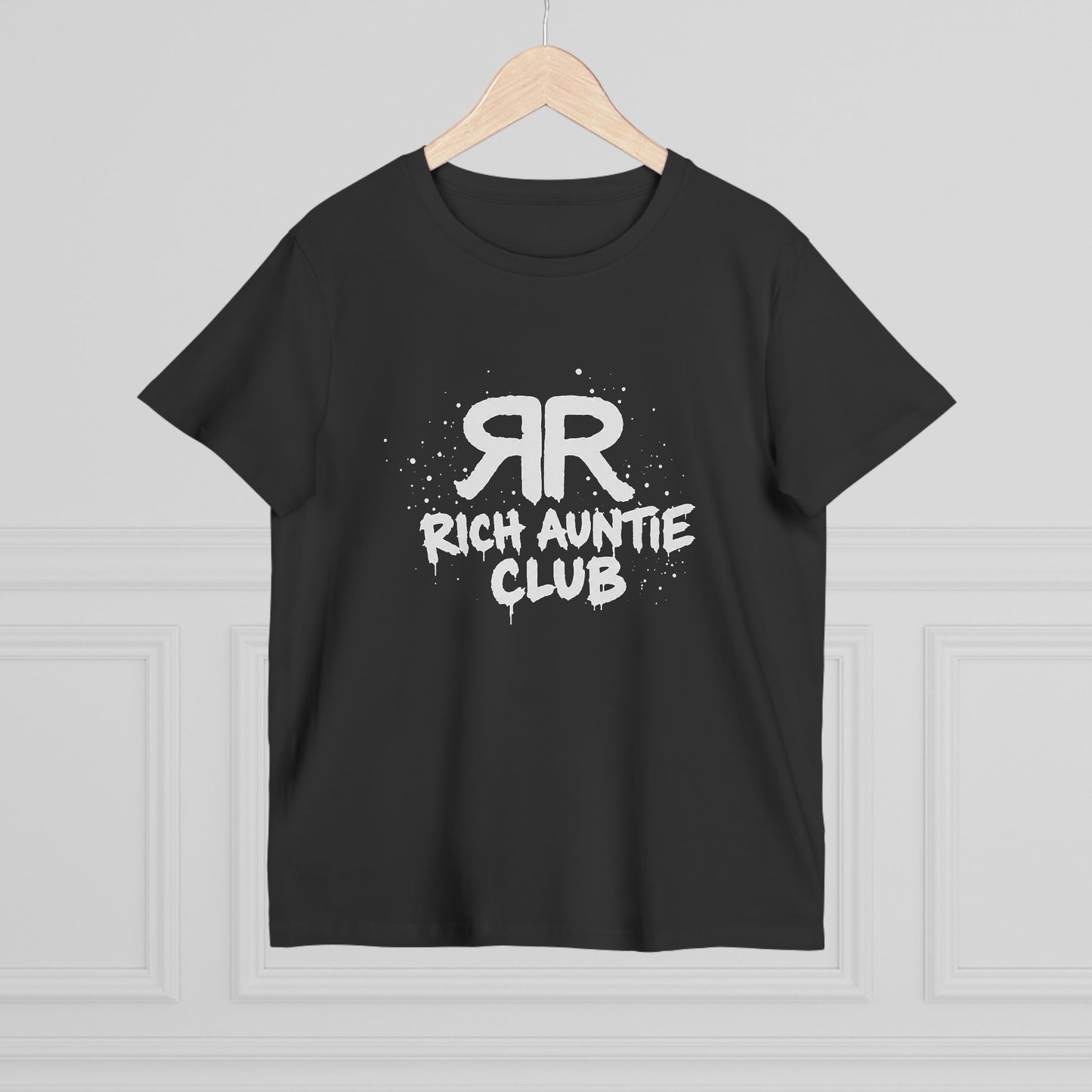 Streetwear Rich Auntie Club black premium T-shirt additional view