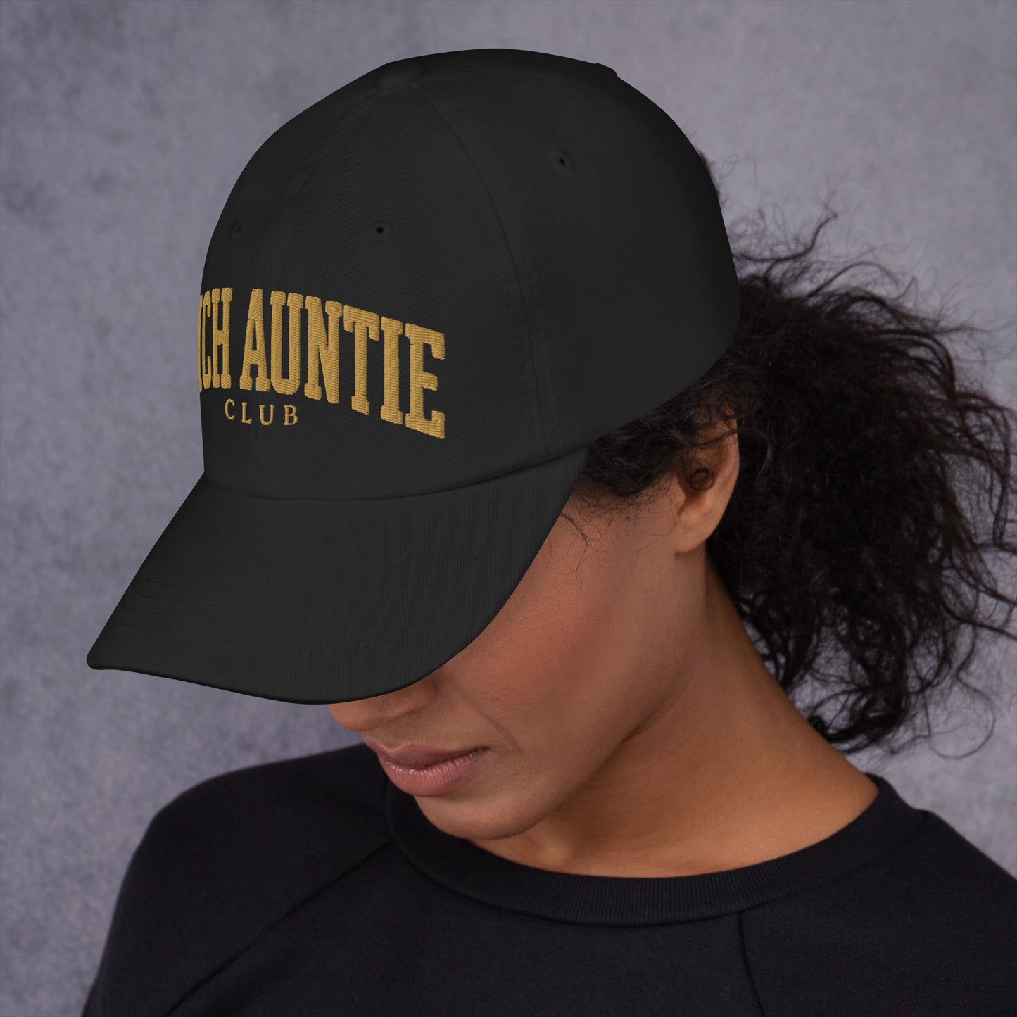 Rich Auntie Club embroidered dad hat product view 21