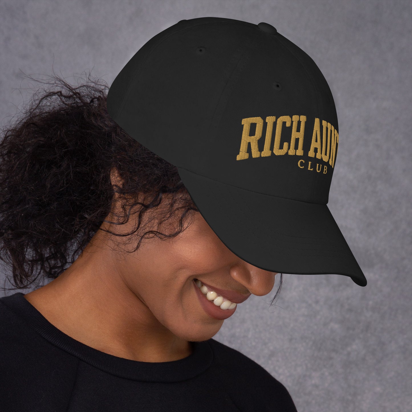 Rich Auntie Club embroidered dad hat product view 22