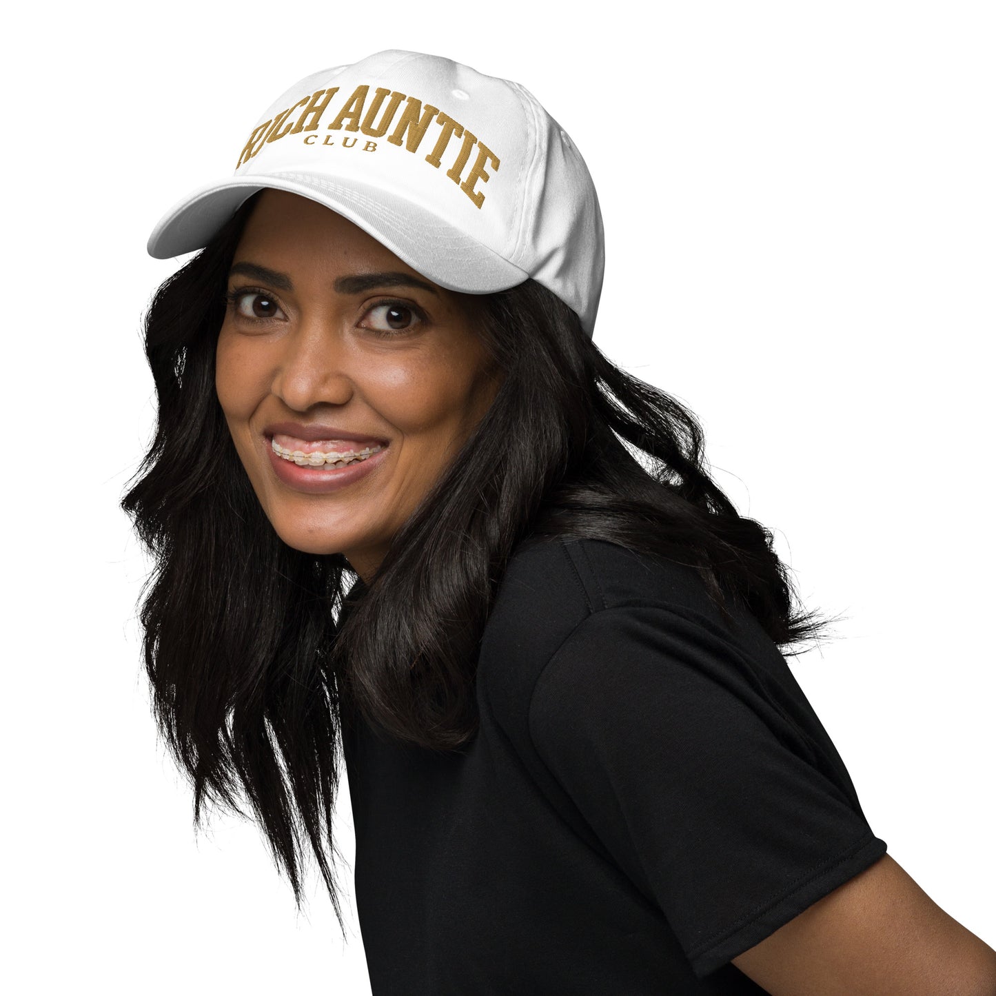 Rich Auntie Club embroidered dad hat product view 23