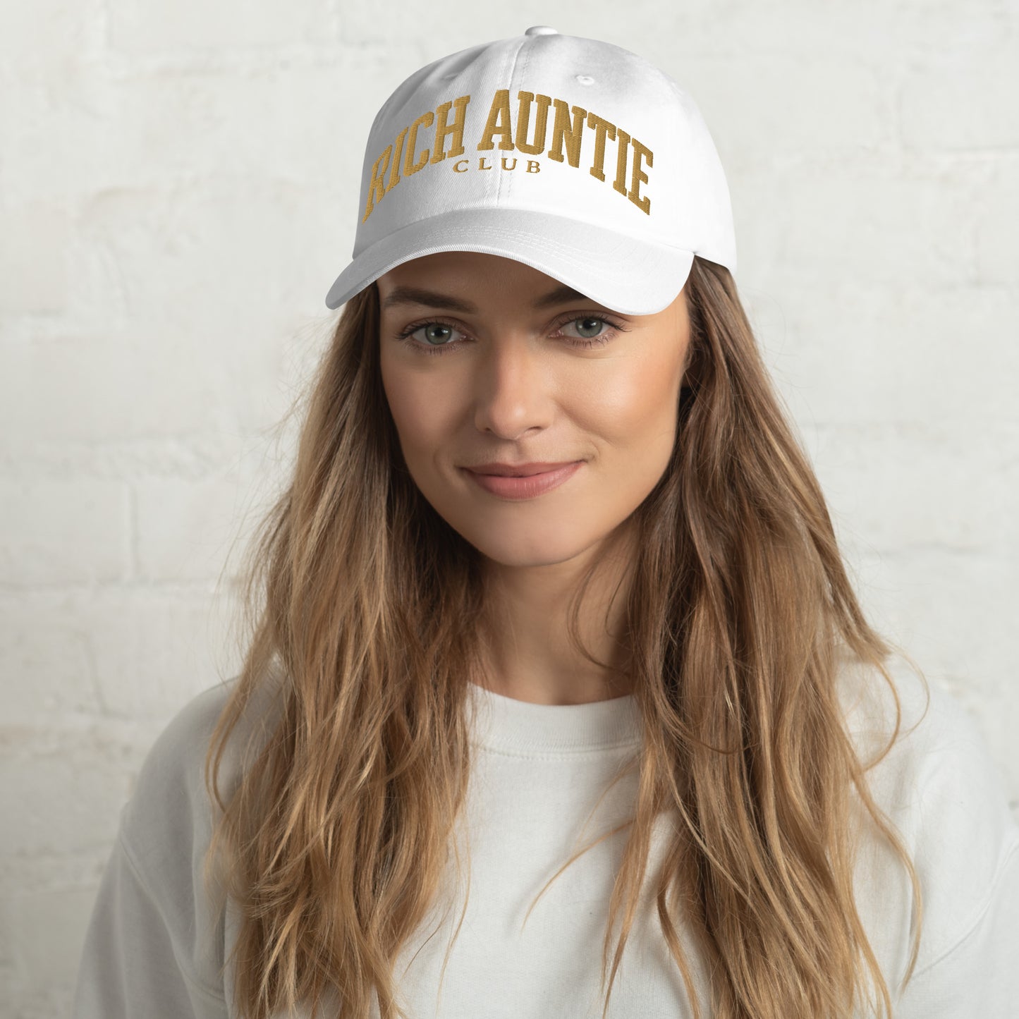 Rich Auntie Club embroidered dad hat product view 24