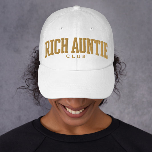 Rich Auntie Club embroidered dad hat product view 17