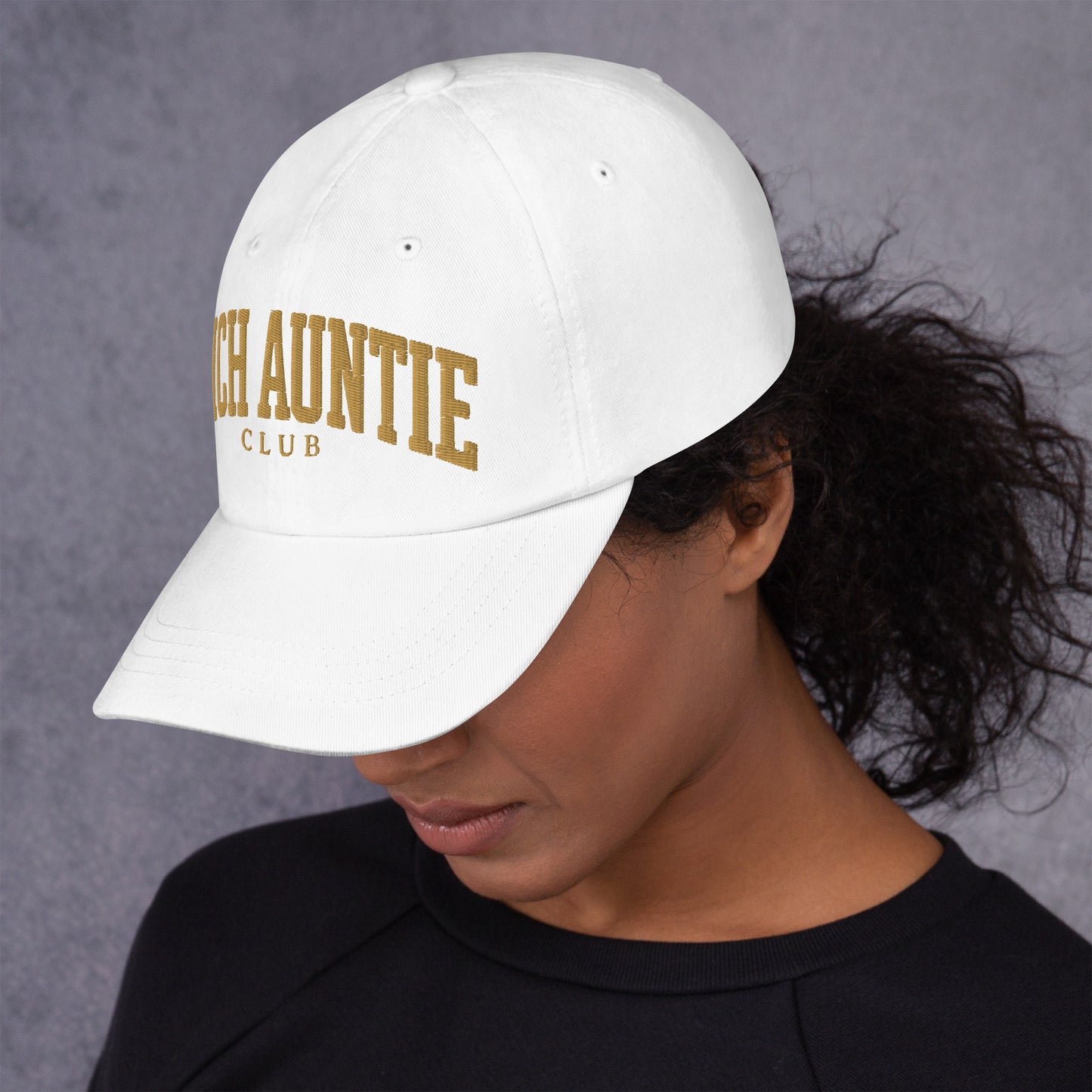 Rich Auntie Club embroidered dad hat product view 18