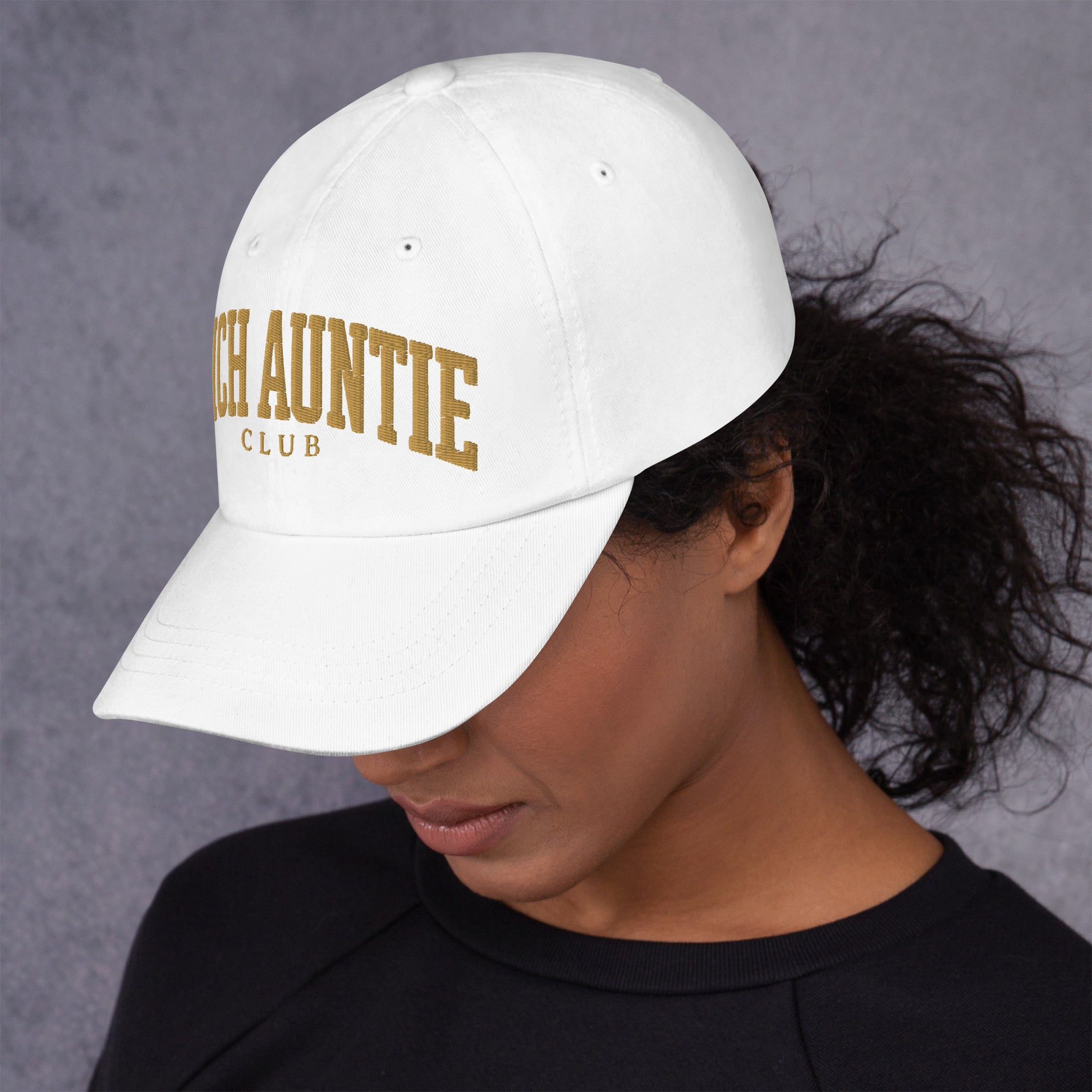 Rich Auntie Club embroidered dad hat product view 18