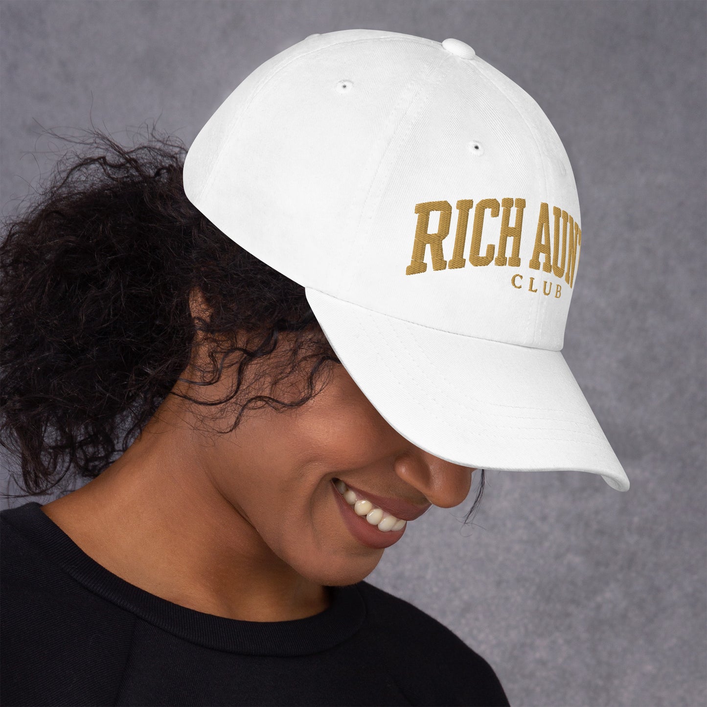 Rich Auntie Club embroidered dad hat product view 19
