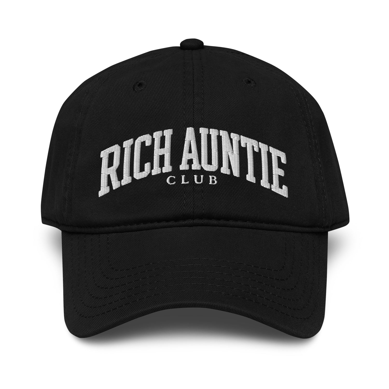 Rich Auntie Club embroidered dad hat product view 1