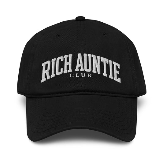 Rich Auntie Club embroidered dad hat product view 1