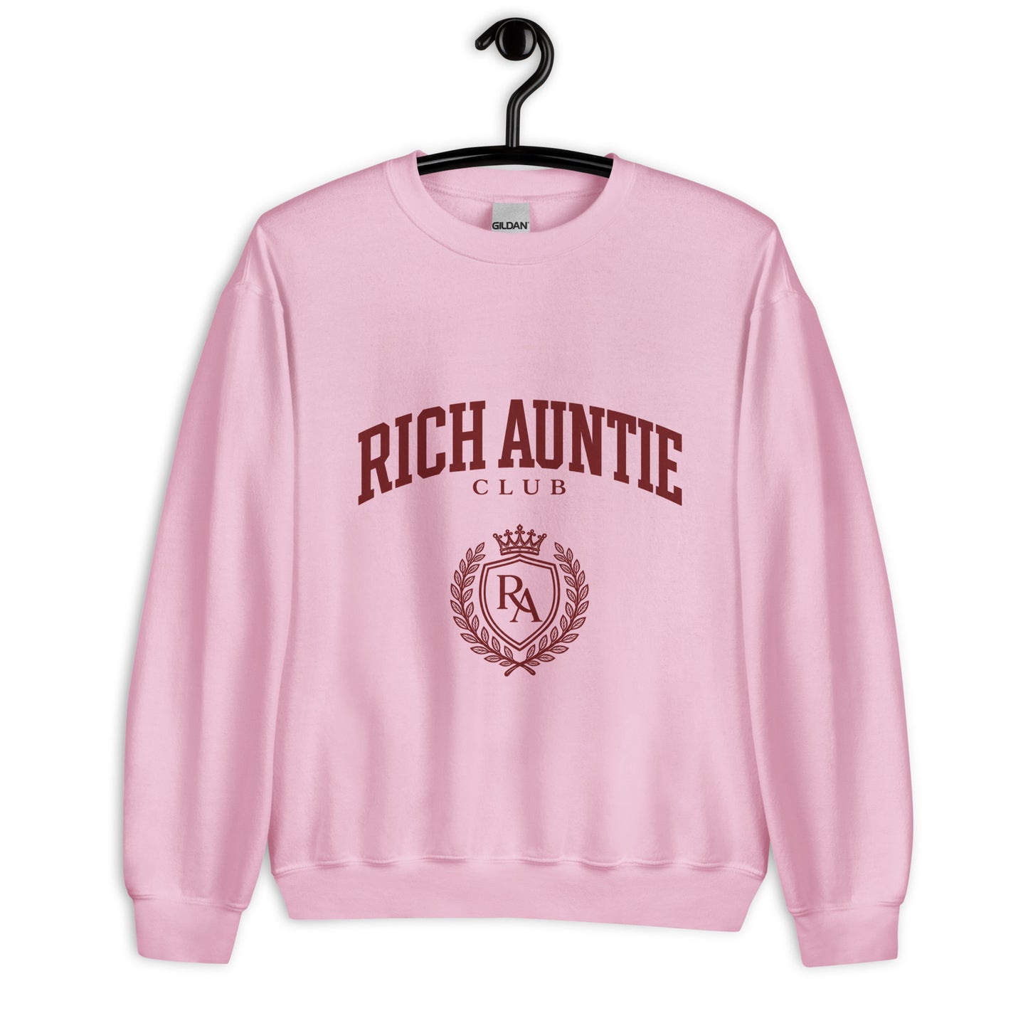 Rich Auntie Club collegiate crewneck product view 30