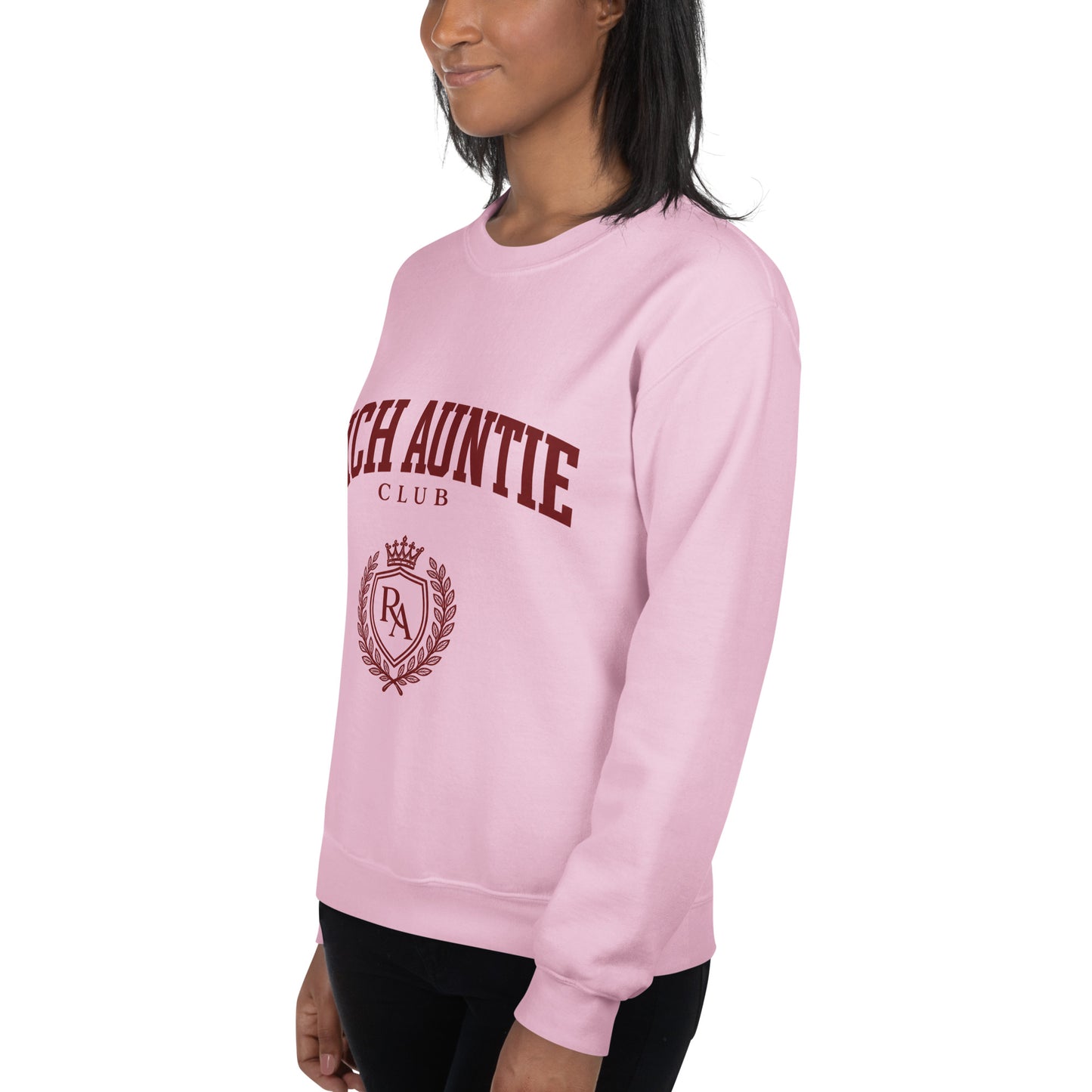 Rich Auntie Club collegiate crewneck product view 22