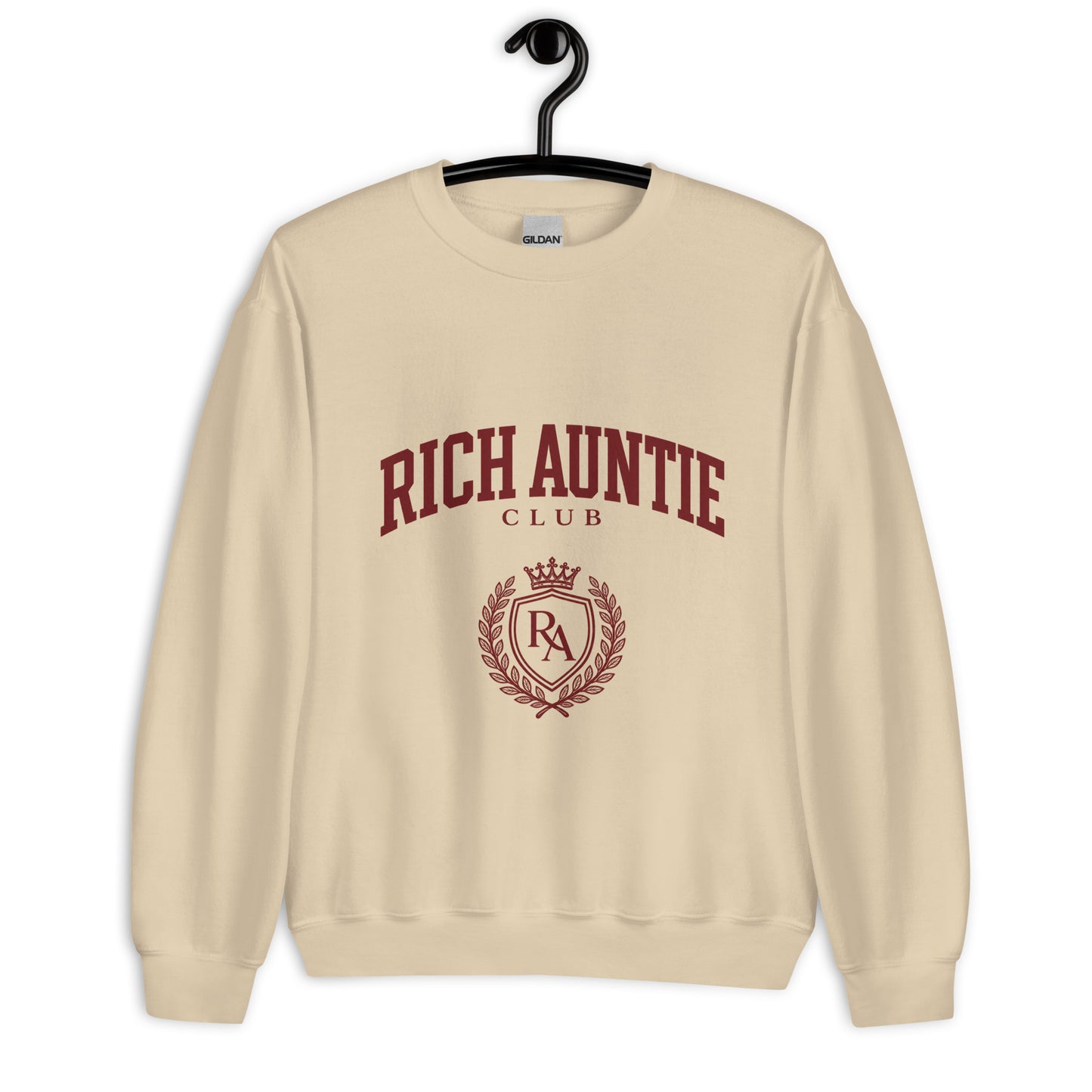 Rich Auntie Club collegiate crewneck product view 31