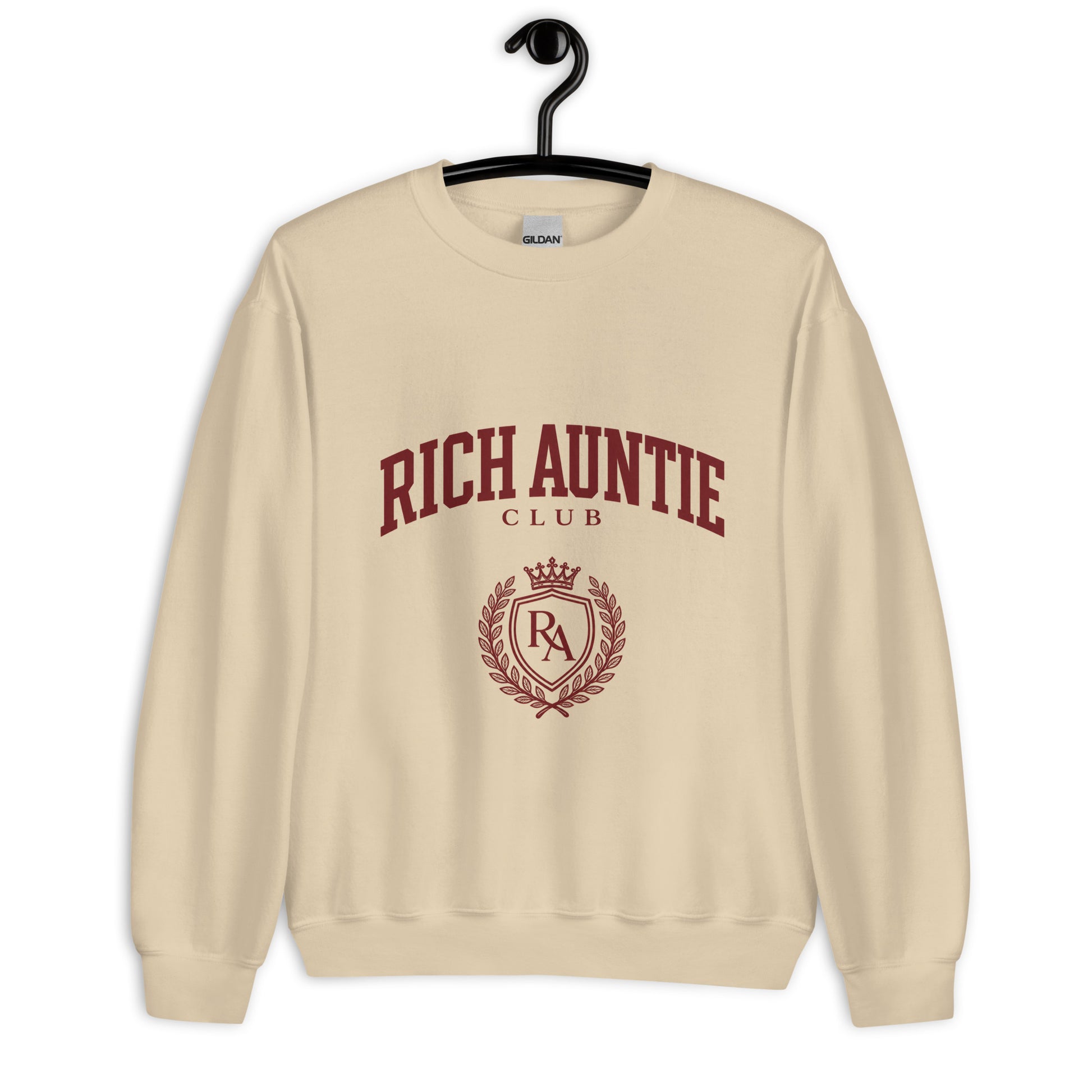 Rich Auntie Club collegiate crewneck product view 31