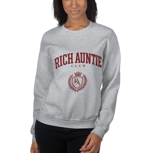 Rich Auntie Club collegiate crewneck product view 12