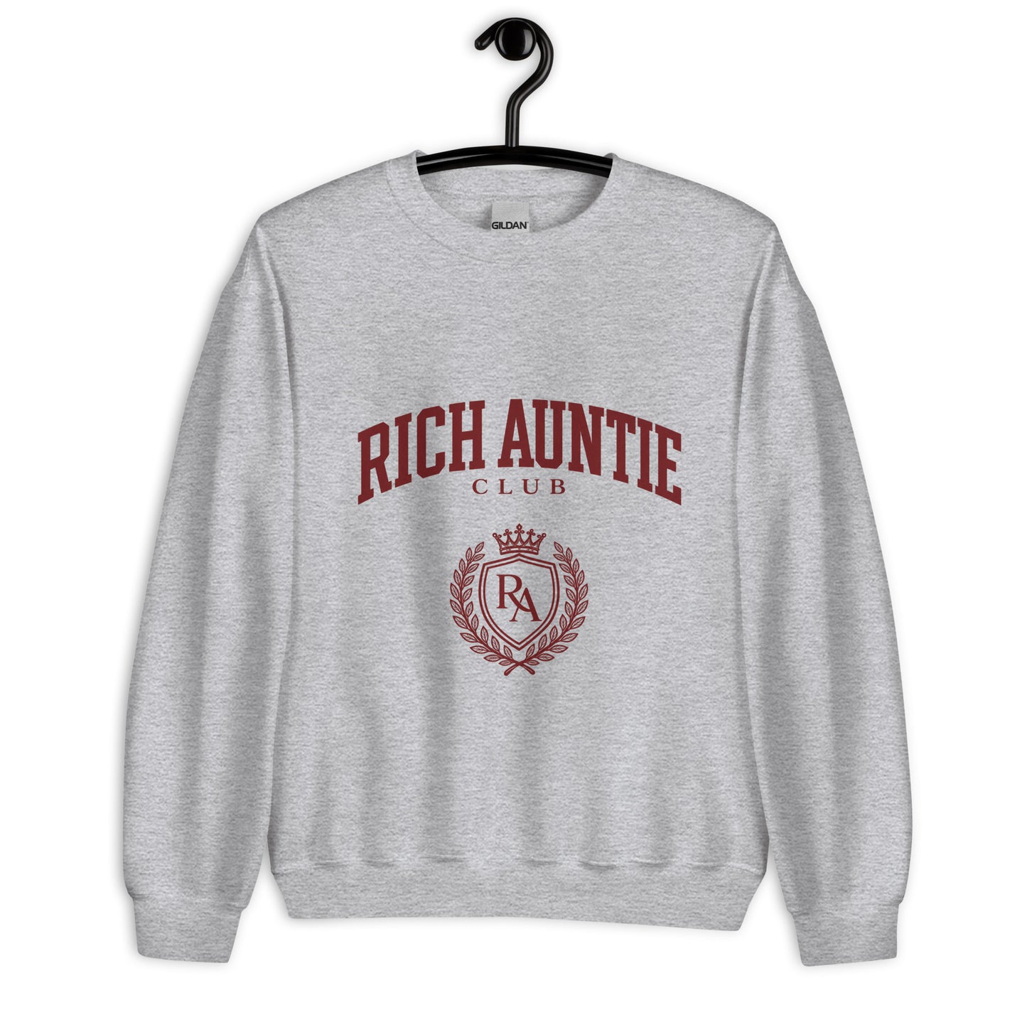 Rich Auntie Club collegiate crewneck product view 29