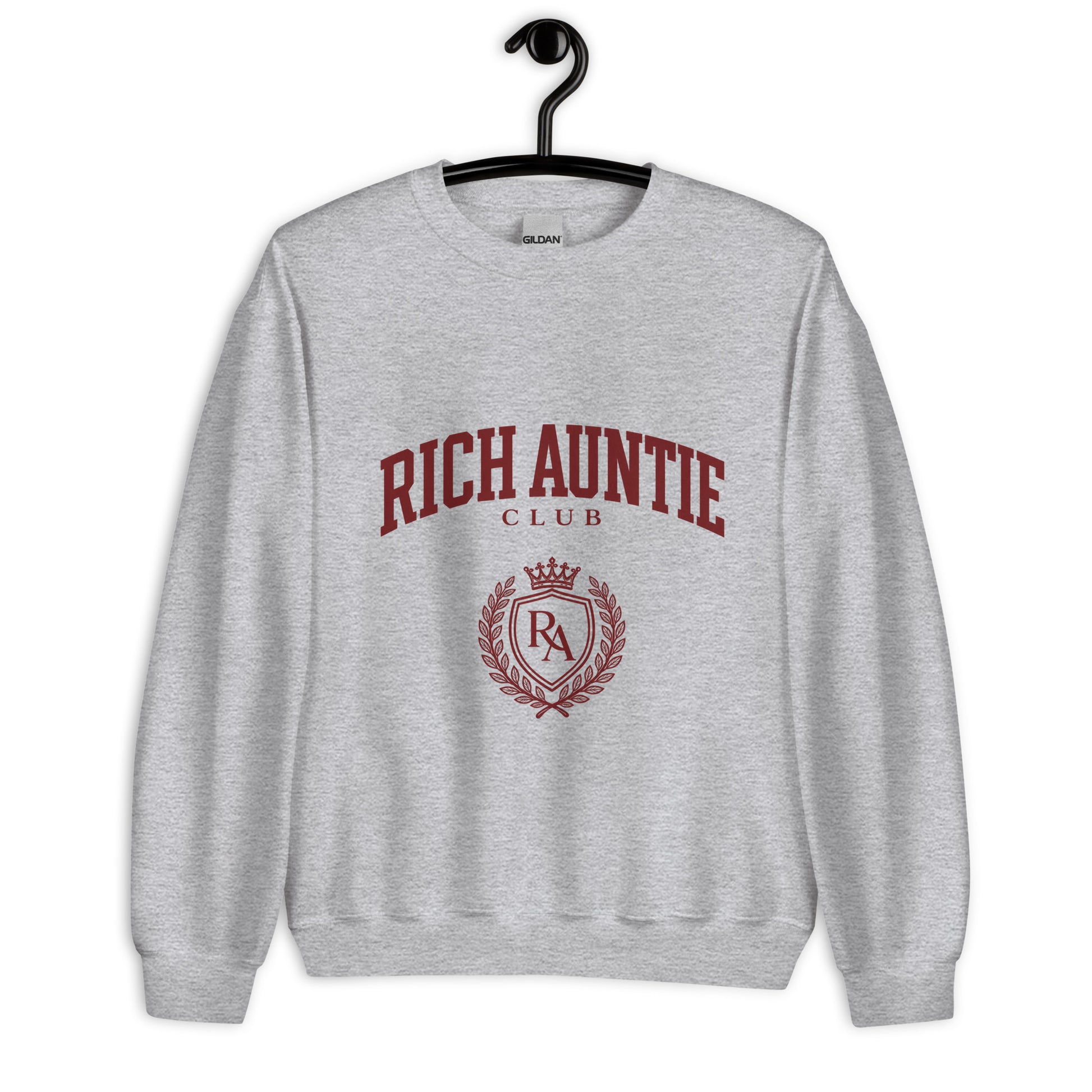Rich Auntie Club collegiate crewneck product view 29