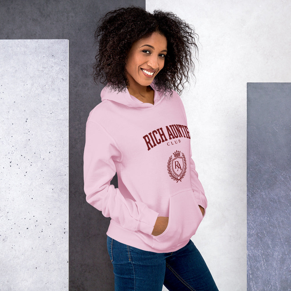 Rich Auntie Club collegiate hoodie product view 28