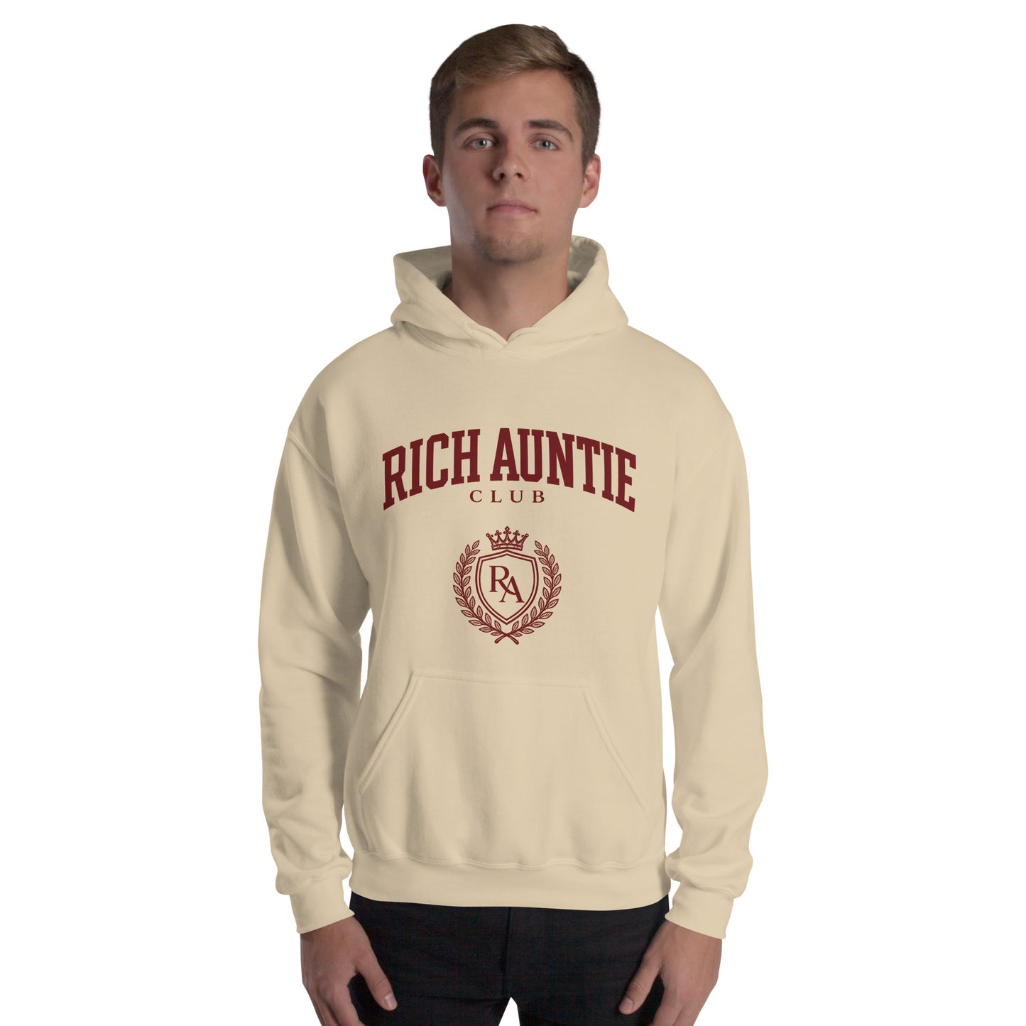 Rich Auntie Club collegiate hoodie product view 30