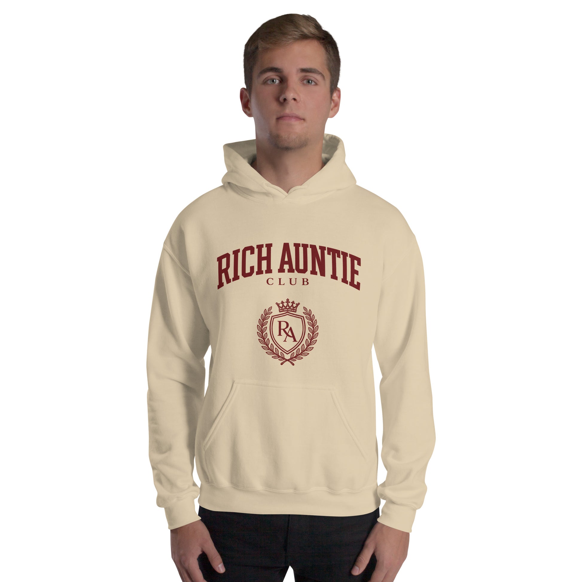 Rich Auntie Club collegiate hoodie product view 30