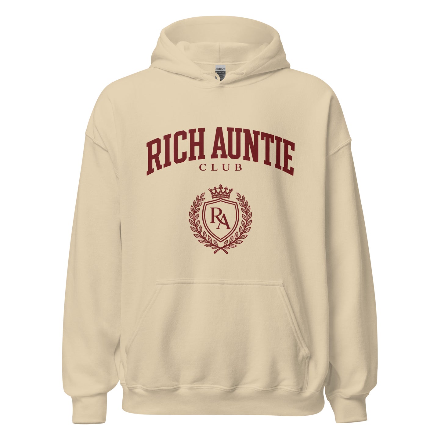 Rich Auntie Club collegiate hoodie product view 15