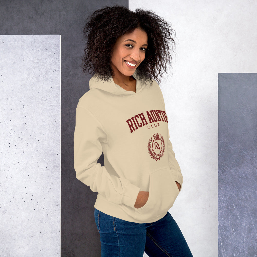 Rich Auntie Club collegiate hoodie product view 29