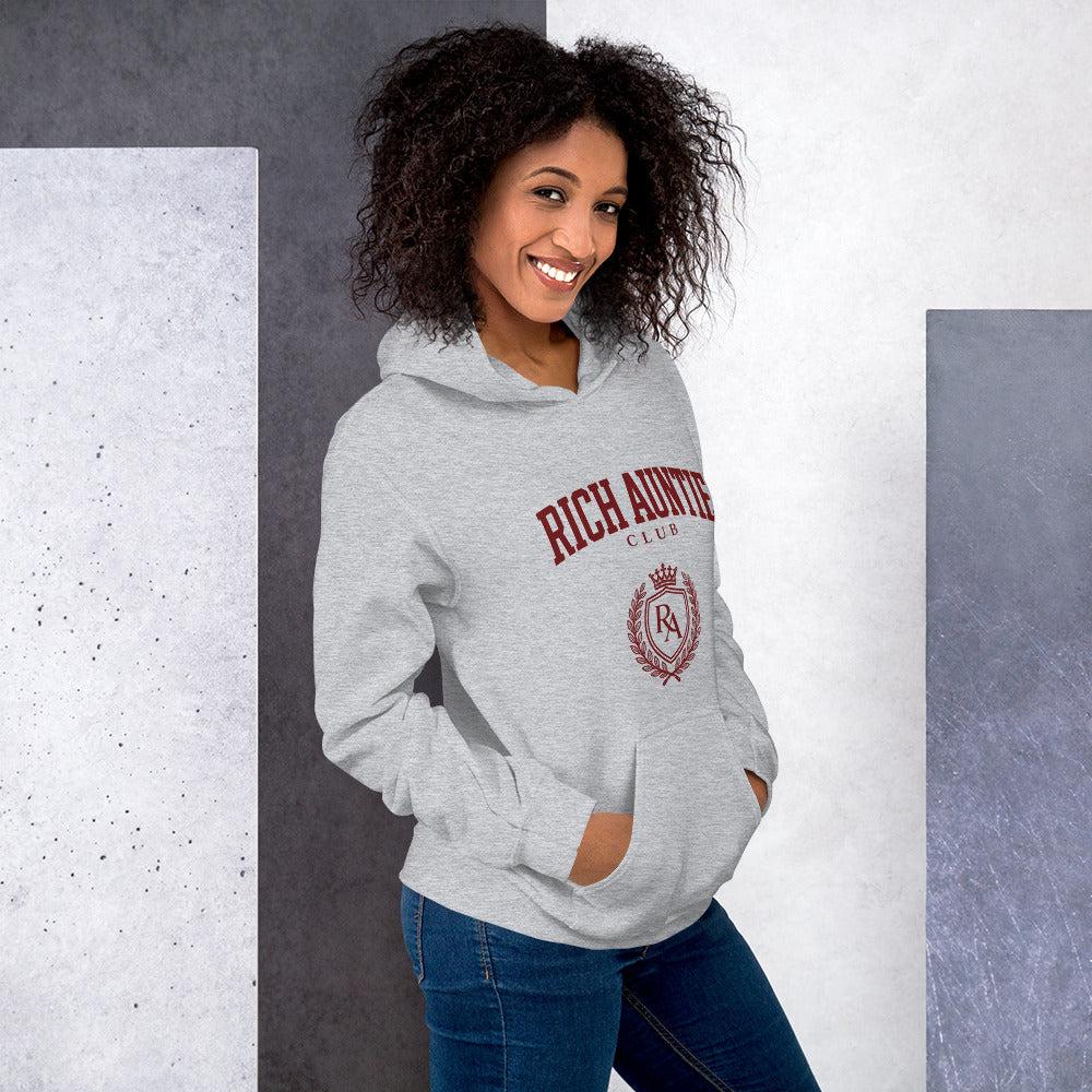 Rich Auntie Club collegiate hoodie product view 27