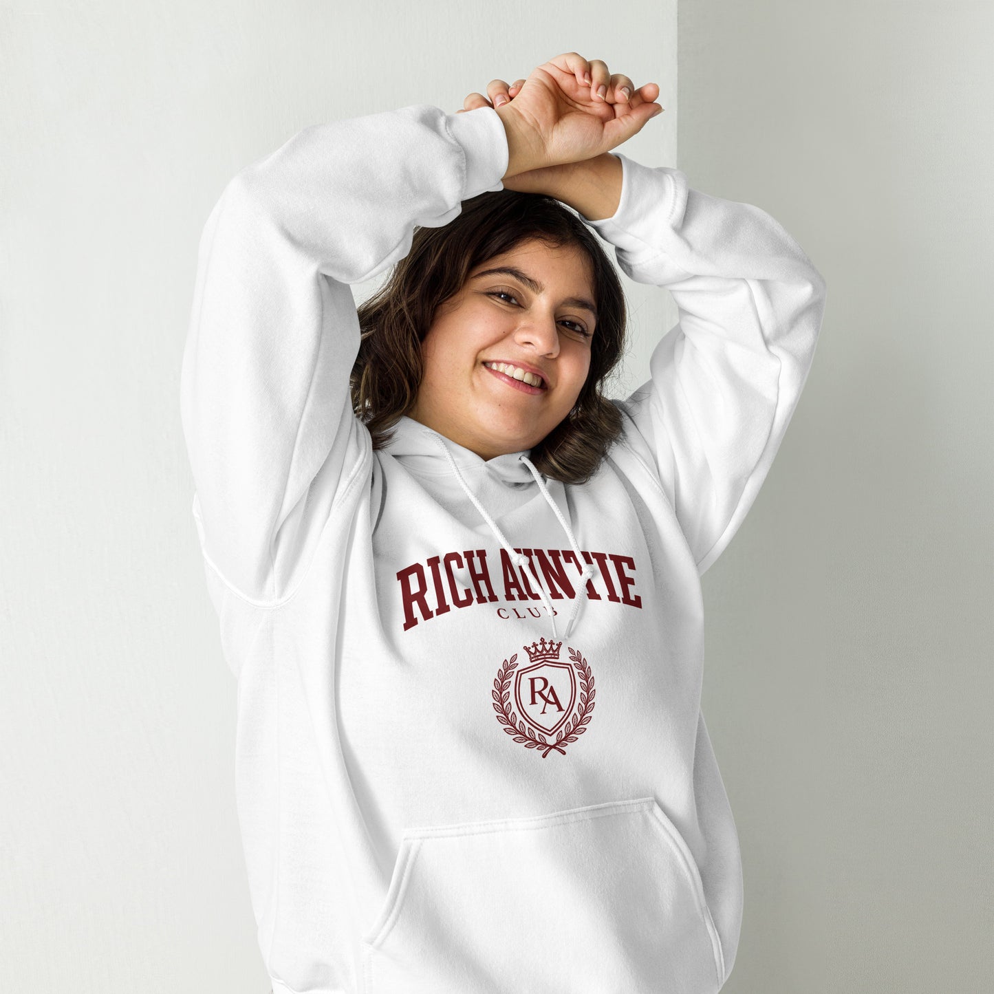 Rich Auntie Club collegiate hoodie product view 31